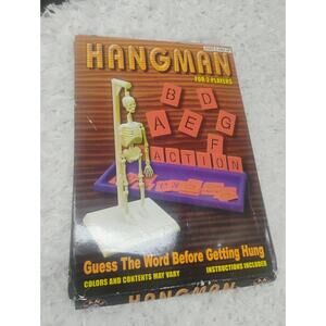 Vintage Hangman Board Game 3D Skeleton Spelling Game Zone 1994 Kids/Adults Vtg